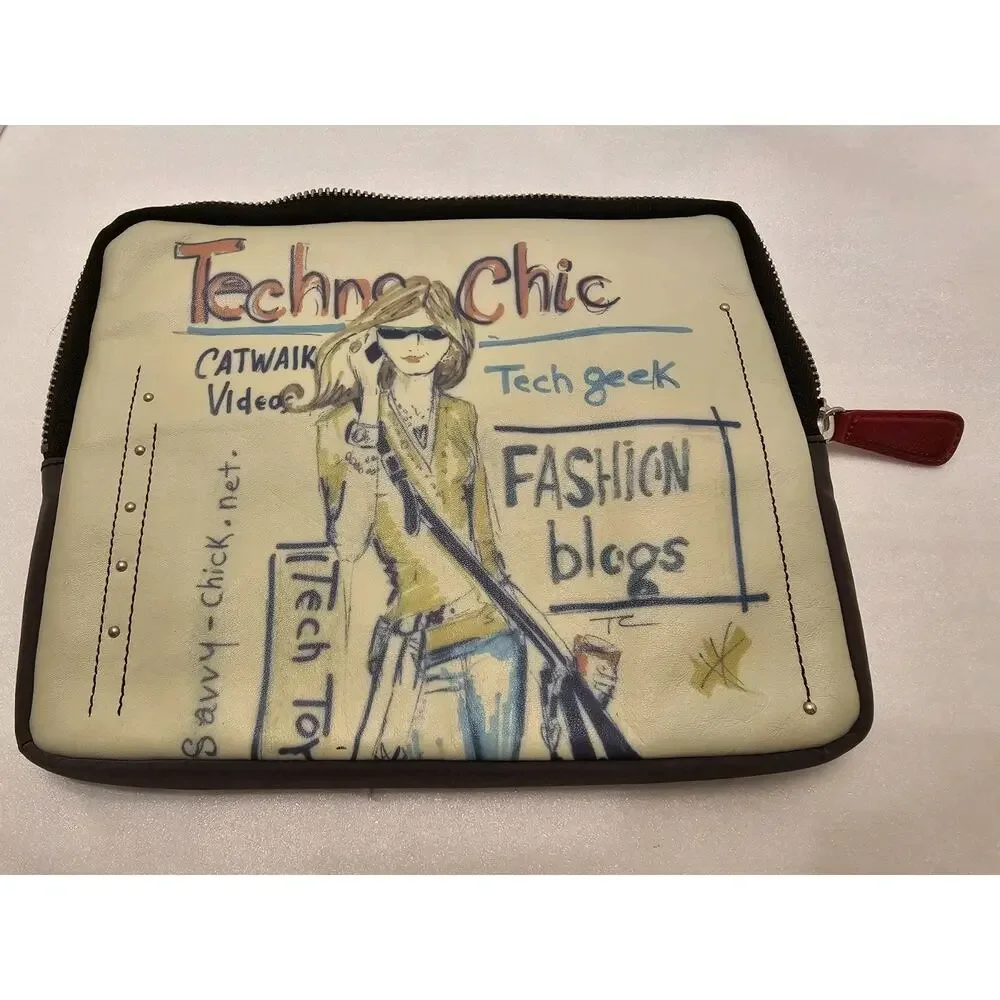 Brighton Tablet eReader Sleeve 10.5x 8.5‎ Padded Case Zipper Studs Fashionista